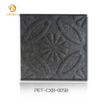 Polyester Fiber Embossed Soundproof OEM ODM Wallpaper Covering Eco-Friendly Decoration Material Sound Absorption Pet Fireproof Acoustic Wall Panel Board